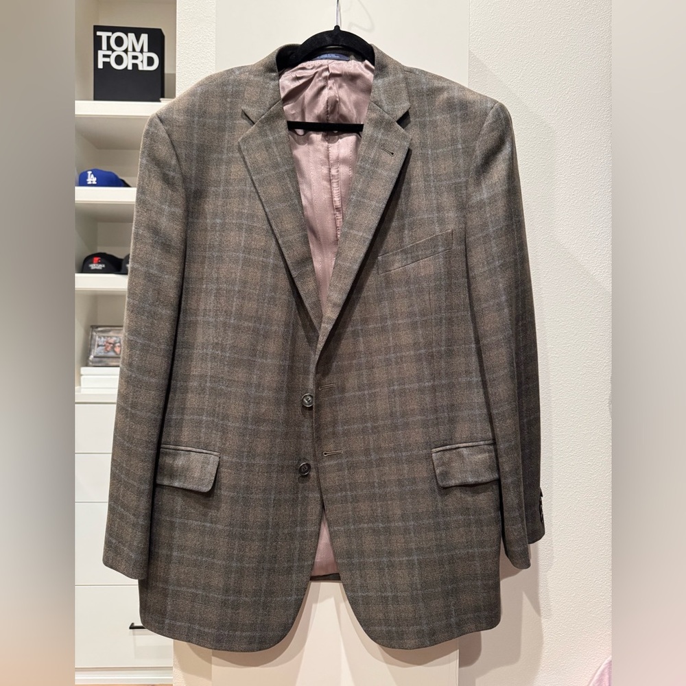 Joseph Abboud Charcoal Checkered Blazer